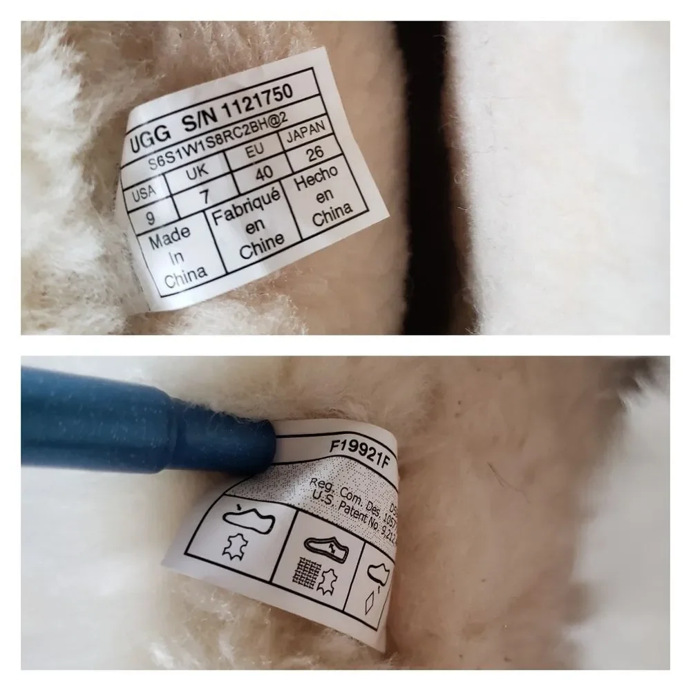 UGG Classic Beauty Mini Suede Embroidered Sheepskin Wool Winter Bootie Size 9
